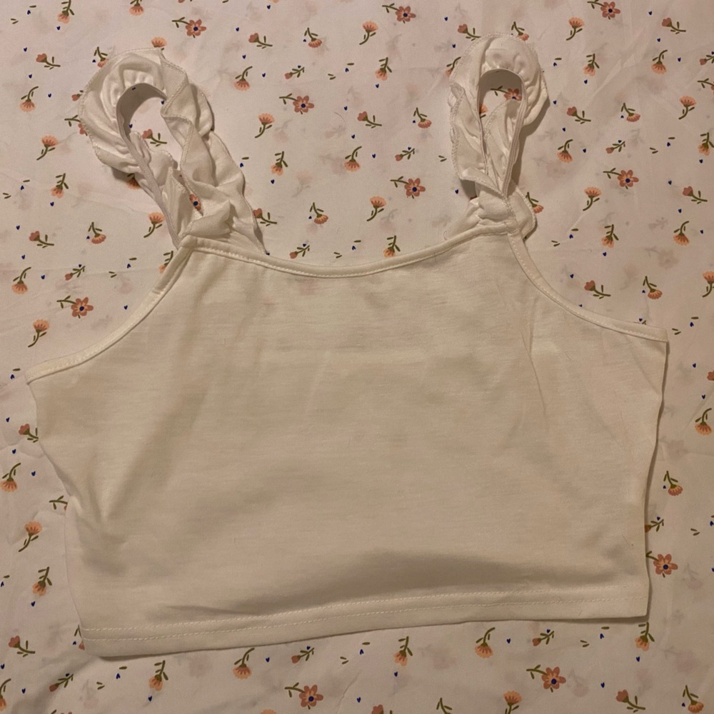 Coquette White Ruffle Cami / Tank top